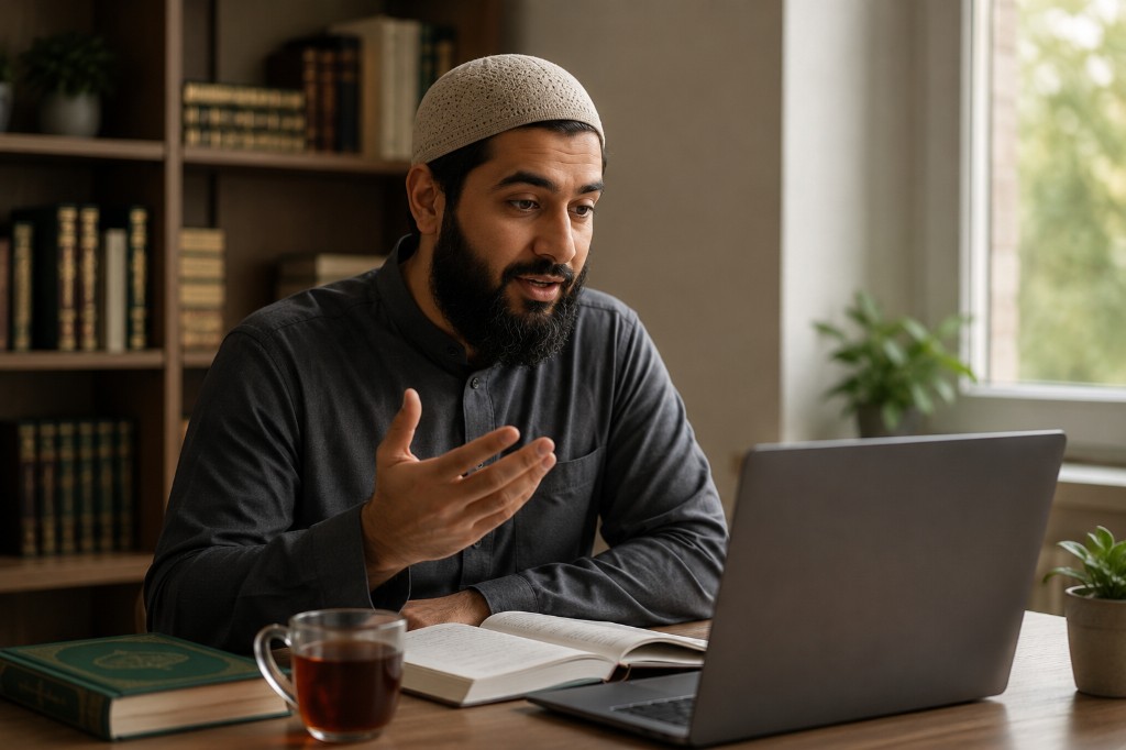 A Tutor delivering a live online lesson